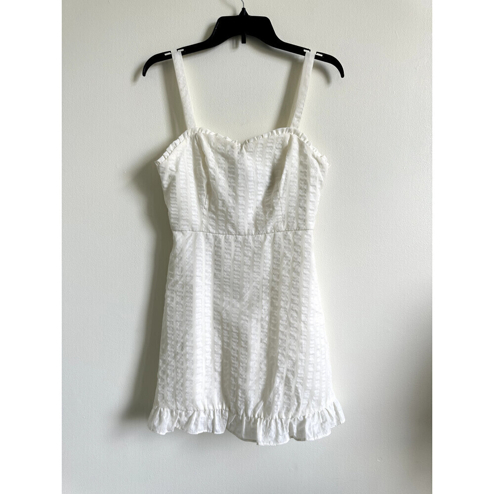 Speechless women's RuffleTrim Minidress Ivory Size XS